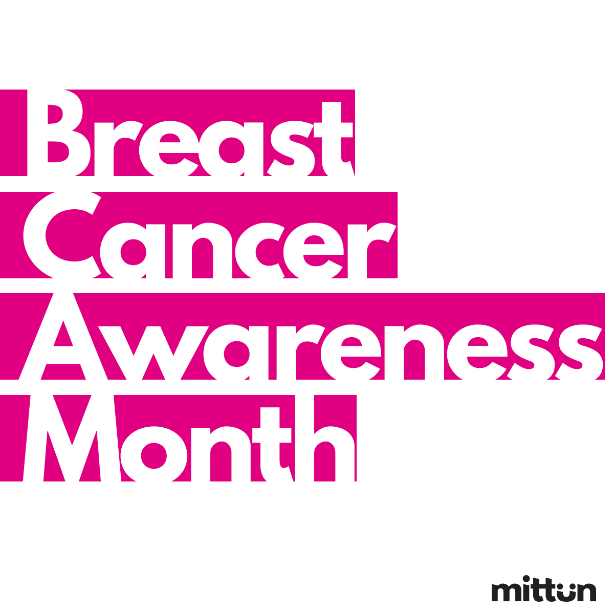 Breast cancer awareness month graphic - by mittun