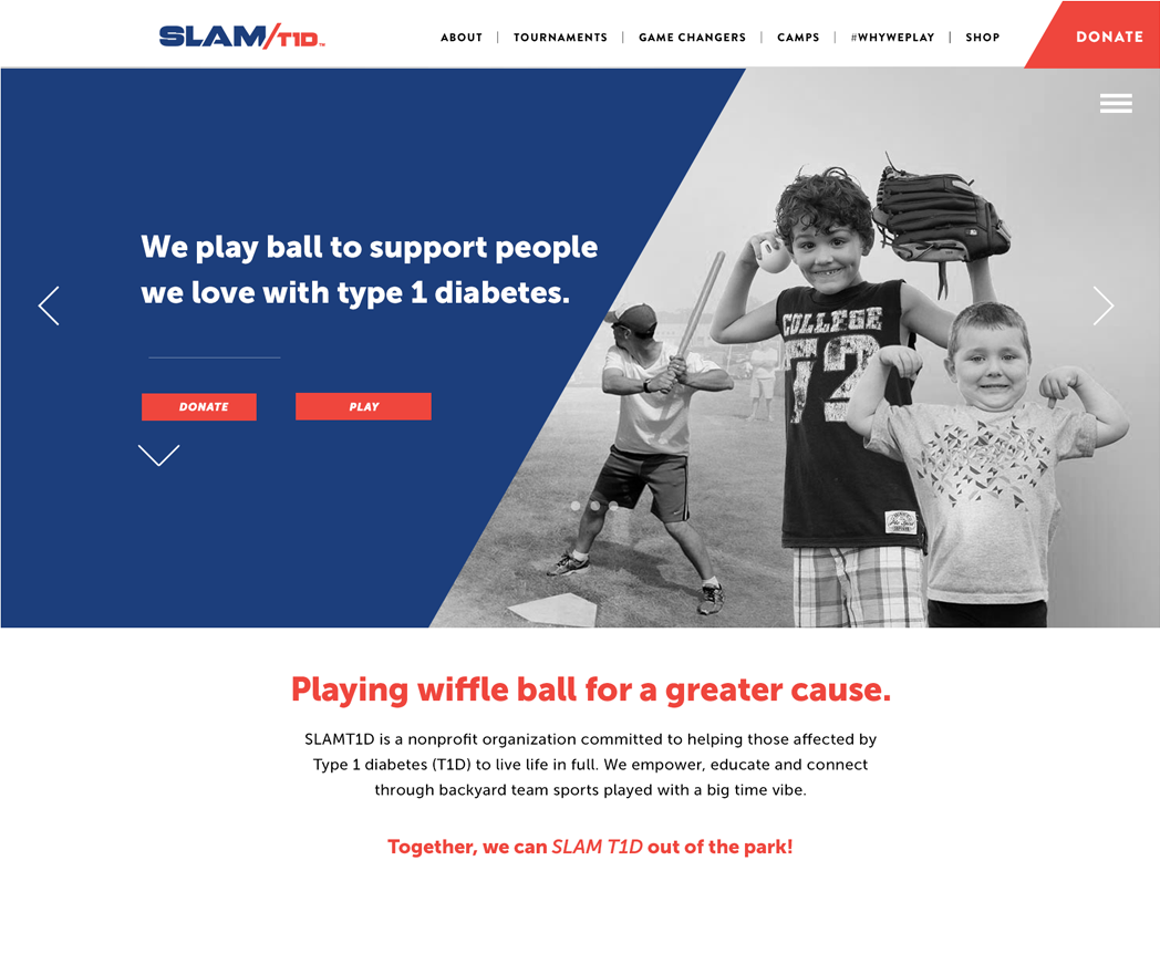 SLAMT1D Website Redesign and Refresh by Mittun Creative - Nonprofit Websites
