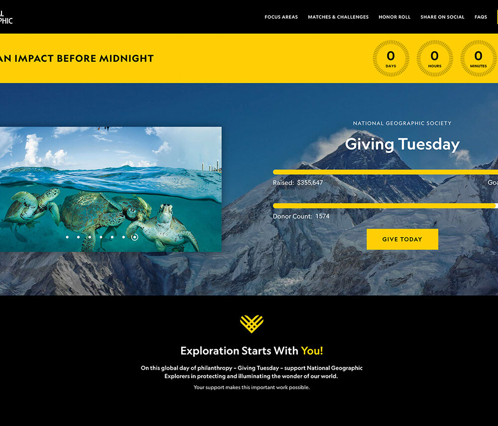 National Geographic Society Giving Tuesday Screenshot